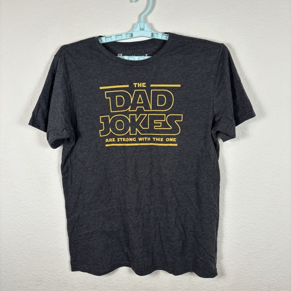 Star Wars Dad Jokes Mens T Shirt Sz L Large Short Sleeve Funny Gray Excellent